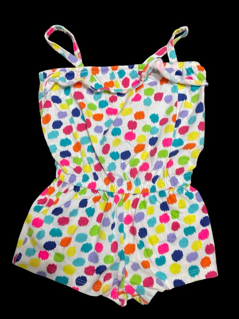 🌻10/$25 - Multicolored Polka Dot Print Romper